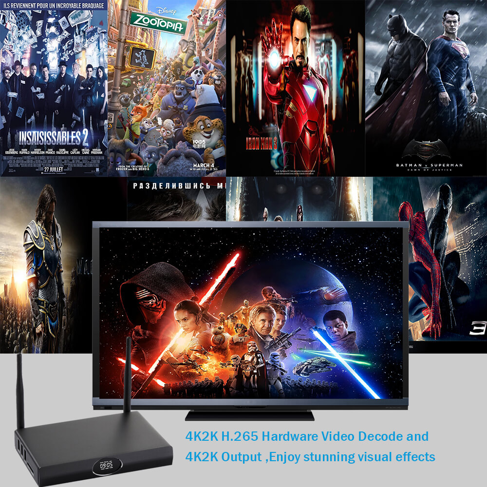 4K2K H.265 Hardware Decoding TV Box for Stunning Visuals