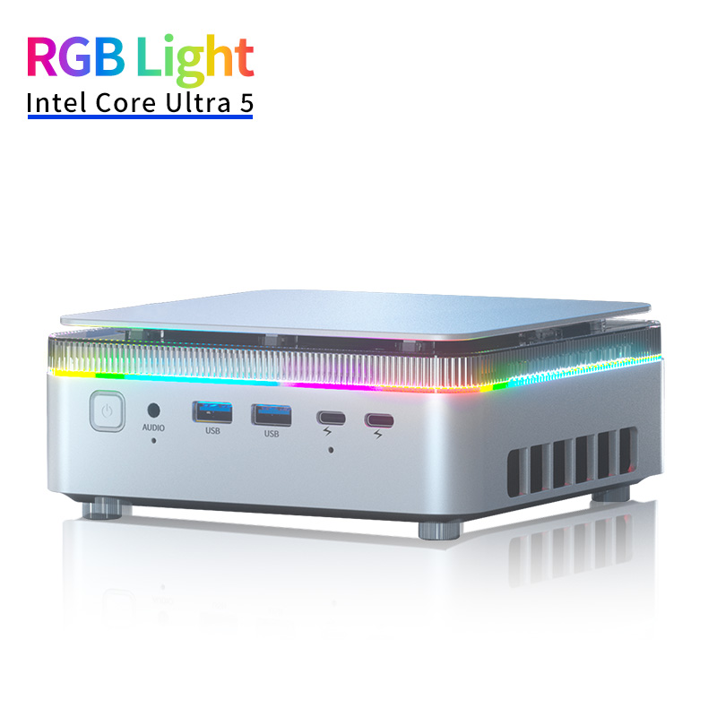 AI Mini PC ZKF3A with Intel Ultra 7 155H, DDR5, PCIe 4.0 SSD, Efficient Cooling