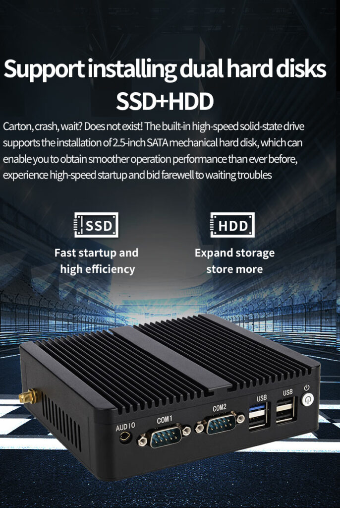 Dual Hard Drive Support (SSD + HDD) for Fast Boot and Expandable Storage
