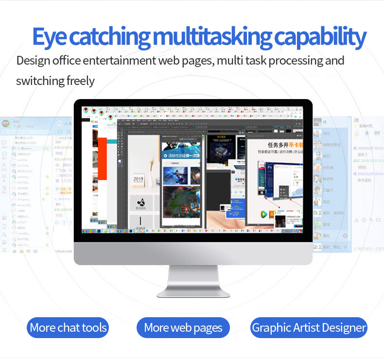 Multitasking Capability, Suitable for Office, Design, and Web Browsing