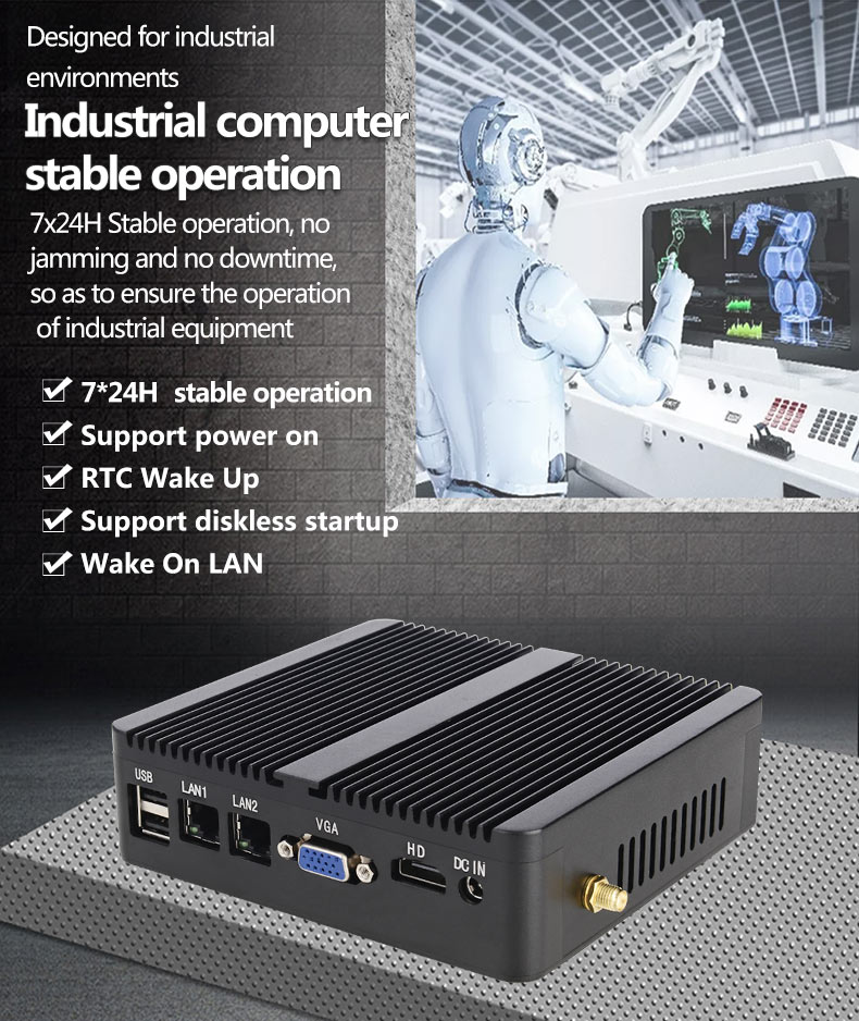 ZKYQ11 Industrial Mini PC - Stable 247 Operation with Auto-Startup