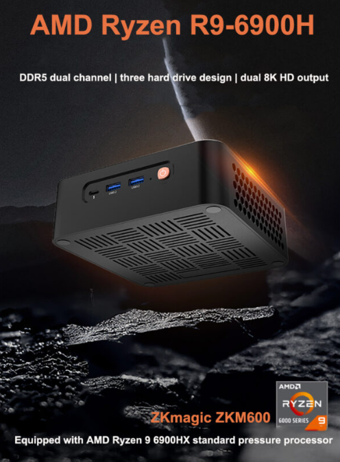 8 Cores16 Threads, Turbo Frequency Up to 4.9GHz – The Ultimate Ryzen Mini PC