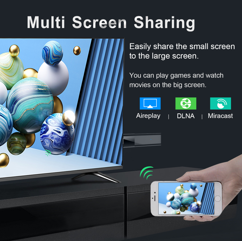 Android TV Stick Supports AirPlay, DLNA, and Miracast