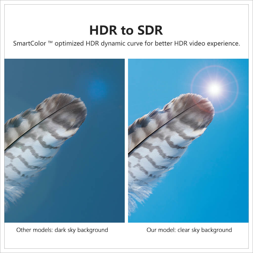 HDR to SDR TV Box with SmartColor Optimization Technology for Vibrant HDR Content