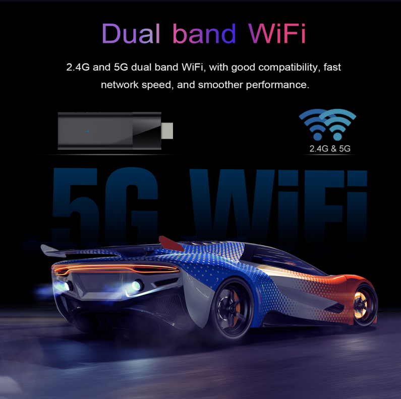 Supports 2.4G and 5G WiFi - High-Speed ​​and Smooth