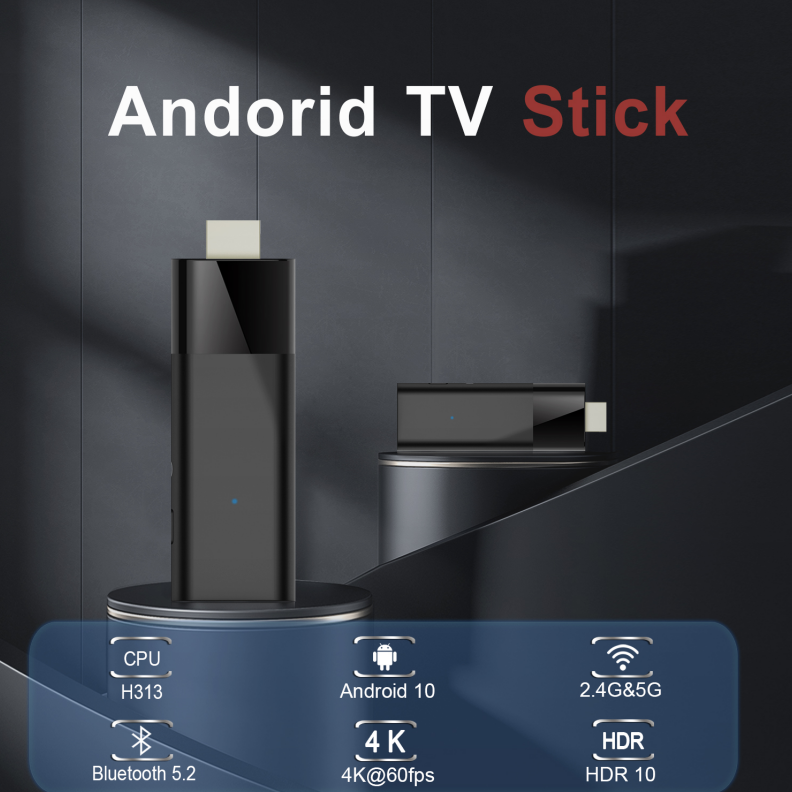 ZKQ6 Android TV Stick with Allwinner H313 Processor and Android 10 System