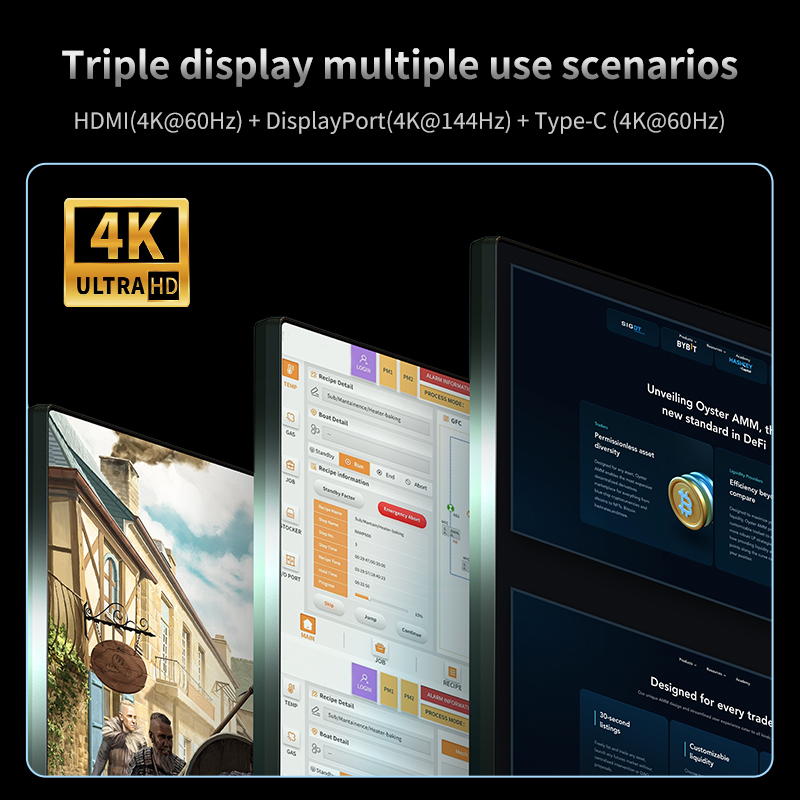 MOREFINE M9S Mini PC Triple-Display Capability