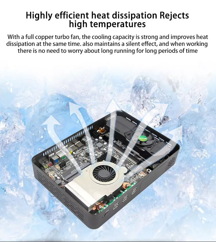 Mini PC Full-Copper Turbo Fan – Quiet Operation & High-Efficiency Heat Dissipation